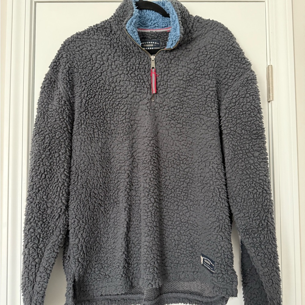 Southern Marsh Grey Sherpa 3/4 zip up